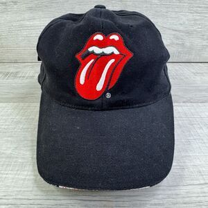 Rolling Stones Forty Licks Music Concert Hat Black Strapback Tongue Logo Cap